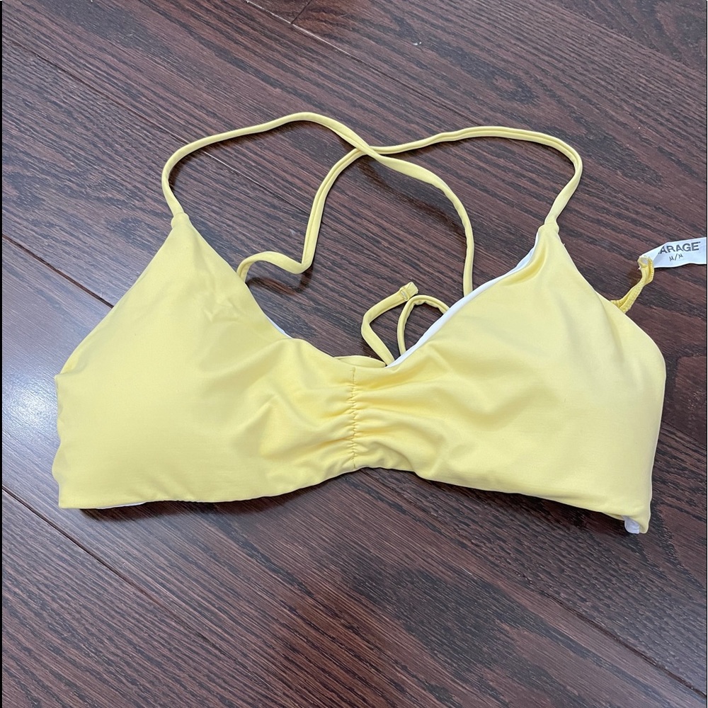 Garage yellow bikini top